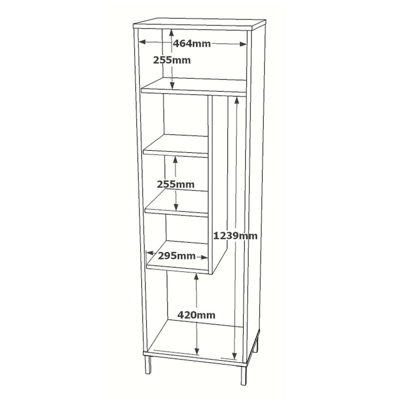 Casa si Gradina - Mobilier - Dulapuri si sifoniere - Dulapuri - Dulap multifunctional, Hanah Home, panou aglomerat melaminat, nuc si alb, 50.4x35.7x165 cm - Infinity.ro