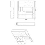 Casa si Gradina - Mobilier - Organizare si depozitare - Cuiere - Cuier hol, Hanah Home, pal melaminat, pin atlantic si alb, 187.2x37.5x180 cm - Infinity.ro