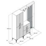 Casa si Gradina - Mobilier - Organizare si depozitare - Cuiere - Cuier, Hanah Home, pal melaminat, nuc, 180x35x200 cm - Infinity.ro