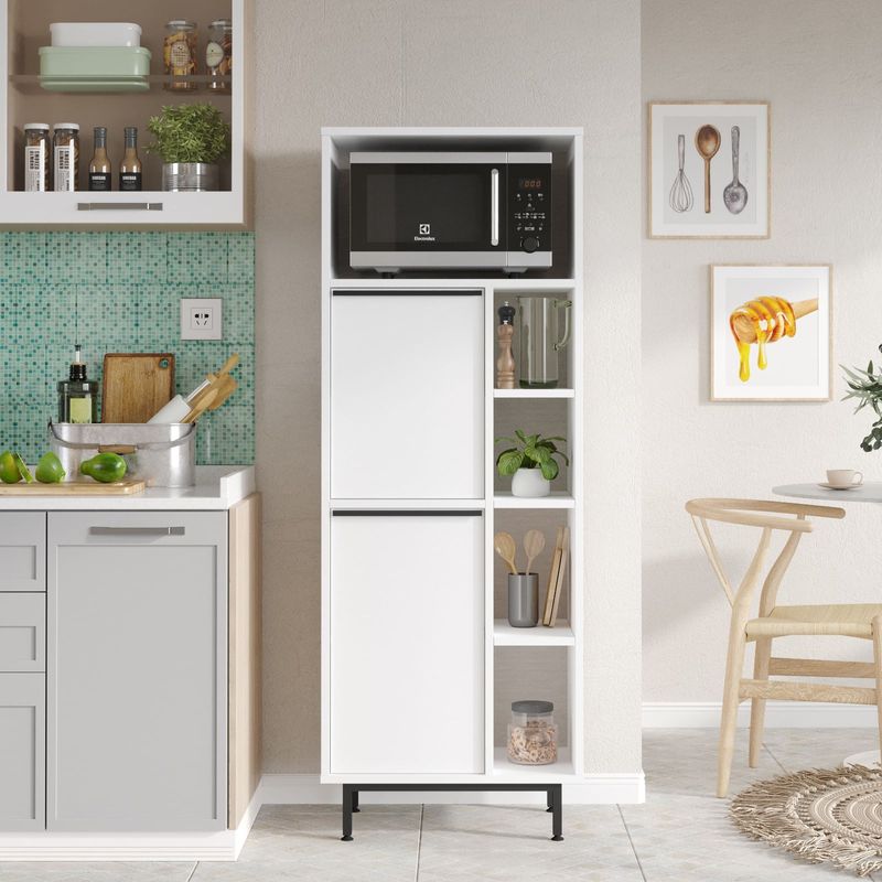 Casa si Gradina - Mobilier - Comode si corpuri - Corpuri bucatarie - Dulap de bucatarie, Hanah Home, pal melaminat, alb, 160x45.1x35.5 cm - Infinity.ro