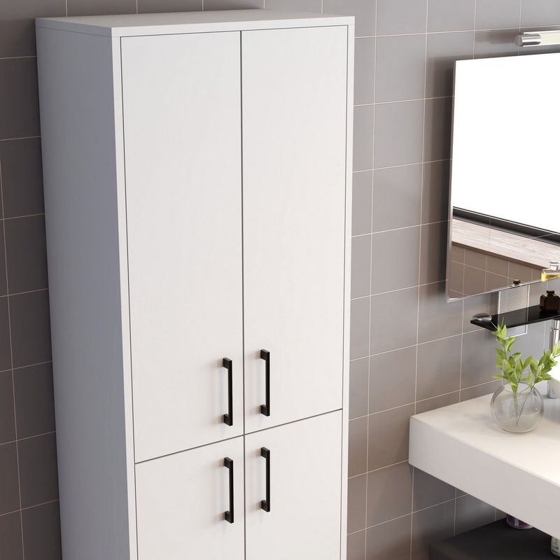 Casa si Gradina - Mobilier - Mobilier baie - Corpuri baie - Dulap multifunctional, Hanah Home, pal melaminat, alb, 60x35x200 cm - Infinity.ro