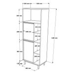 Casa si Gradina - Mobilier - Comode si corpuri - Corpuri bucatarie - Dulap de bucatarie, Hanah Home, pal melaminat, alb, 160x45.1x35.5 cm - Infinity.ro