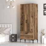 Casa si Gradina - Mobilier - Dulapuri si sifoniere - Dulapuri - Dulap, Hanah Home, pal melaminat, nuc, 80x47.5x201.4 cm, 845HCT5417 - Infinity.ro