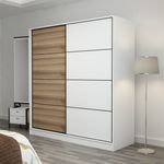 Casa si Gradina - Mobilier - Dulapuri si sifoniere - Sifoniere - Sifonier, Hanah Home, pal melaminat, alb dore, 180x52x190 cm, 506MNR2527 - Infinity.ro