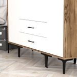 Casa si Gradina - Mobilier - Dulapuri si sifoniere - Sifoniere - Sifonier, Hanah Home, pal melaminat, nuc si alb, 160x47.5x201.4 cm, 845HCT5480 - Infinity.ro