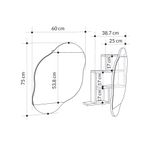 Casa si Gradina - Mobilier - Mobilier baie - Corpuri baie - Dulap baie cu oglinda, Hanah Home, pal melaminat, mocha deschis, 60x75x13 cm - Infinity.ro