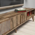 Casa si Gradina - Mobilier - Seturi de mobilier - Seturi living - Set living, Hanah Home, pal melaminat, nuc, 180x40x35 cm - Infinity.ro