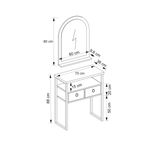 Casa si Gradina - Mobilier - Comode si corpuri - Console - Consola, Hanah Home, pal melaminat, alb auriu, 75x36x88 cm - Infinity.ro