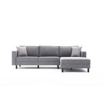 Casa si Gradina - Mobilier - Canapele si coltare - Coltare - Coltar, Atelier Del Sofa, lemn de fag, gri, 258x181x83 cm - Infinity.ro