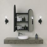 Casa si Gradina - Mobilier - Mobilier baie - Corpuri baie - Dulap baie, Hanah Home, mdf, negru, 12x45x50 cm, 552NOS1215 - Infinity.ro