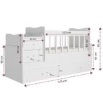 Casa si Gradina - Mobilier - Mobilier copii - Patuturi copii - Patut copii, Hanah Home, mdf, alb, 175x95x67 cm - Infinity.ro