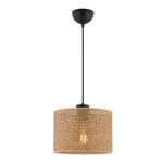 Casa si Gradina - Corpuri si surse de iluminat - Lustre si pendule - Candelabru, Opviq, metal, bej, abajur bumbac, 25x25x18 cm, inaltime totala 65 cm - Infinity.ro