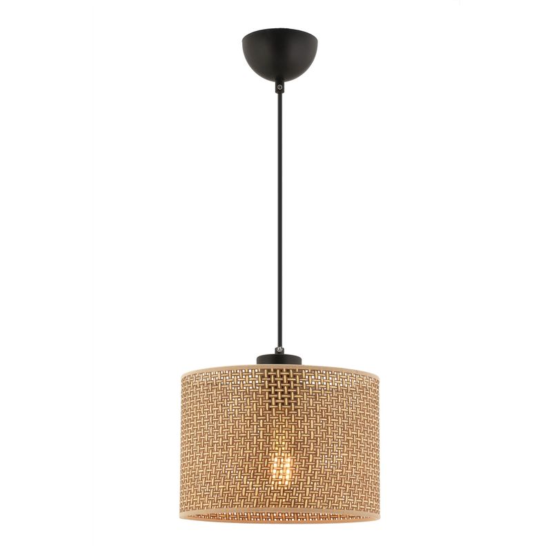 Casa si Gradina - Corpuri si surse de iluminat - Lustre si pendule - Candelabru, Opviq, metal, bej, abajur bumbac, 25x25x18 cm, inaltime totala 65 cm - Infinity.ro