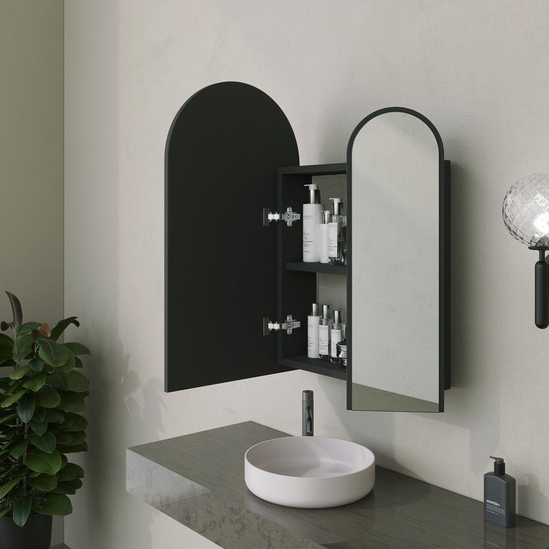 Casa si Gradina - Mobilier - Mobilier baie - Corpuri baie - Dulap baie, Hanah Home, mdf, negru, 12x45x50 cm, 552NOS1215 - Infinity.ro