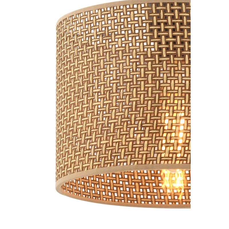 Casa si Gradina - Corpuri si surse de iluminat - Lustre si pendule - Candelabru, Opviq, metal, bej, abajur bumbac, 25x25x18 cm, inaltime totala 65 cm - Infinity.ro