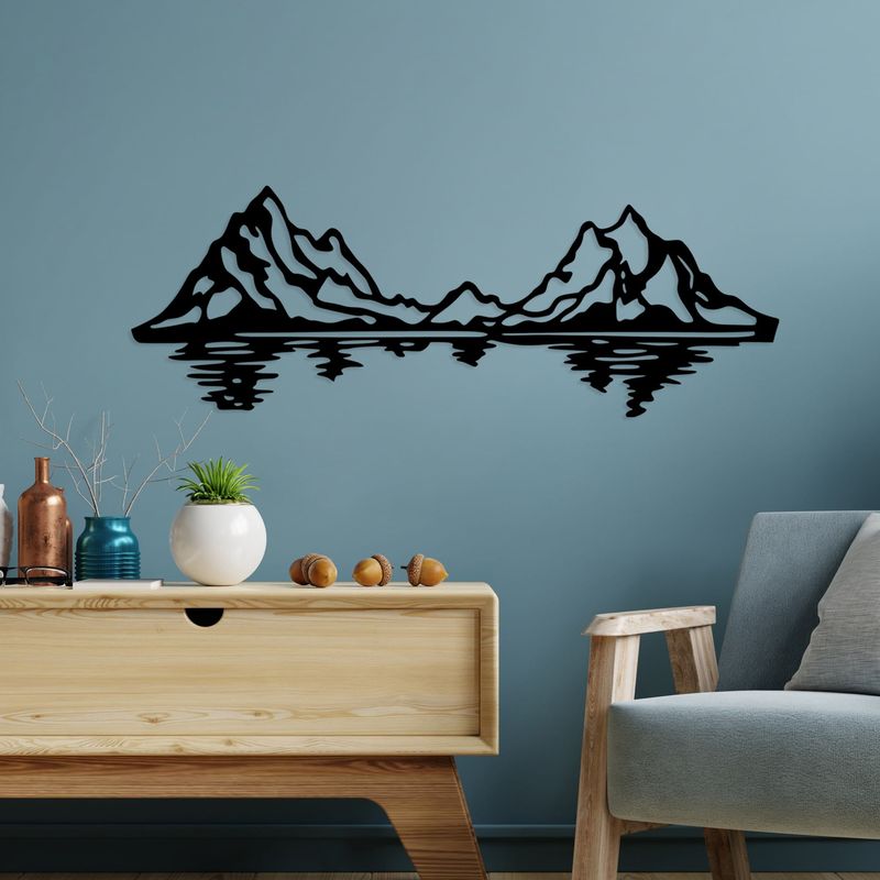 Casa si Gradina - Decoratiuni - Decoratiuni perete - Accesoriu decorativ de perete, Wallxpert, metal, negru, 25x72 cm - Infinity.ro