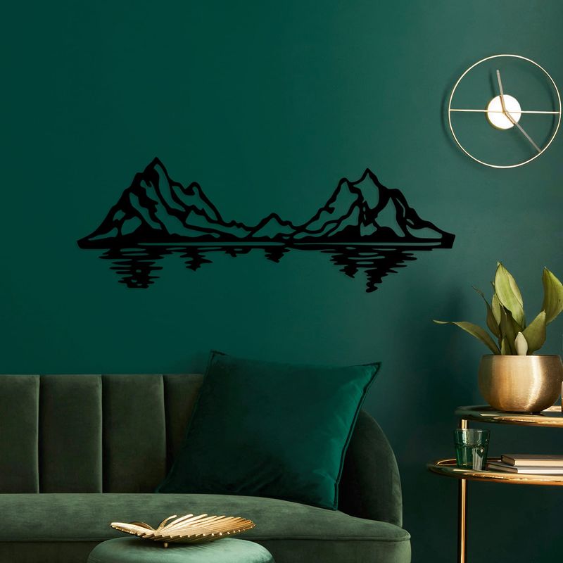 Casa si Gradina - Decoratiuni - Decoratiuni perete - Accesoriu decorativ de perete, Wallxpert, metal, negru, 25x72 cm - Infinity.ro