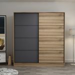 Casa si Gradina - Mobilier - Dulapuri si sifoniere - Sifoniere - Sifonier, Hanah Home, pal melaminat, dore si antracit, 180x52x210 cm, 506MNR2536 - Infinity.ro