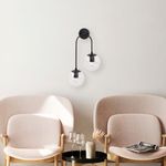 Casa si Gradina - Corpuri si surse de iluminat - Plafoniere, aplice si spoturi - Aplica, Opviq, metal, negru, 30x24x55 cm - Infinity.ro