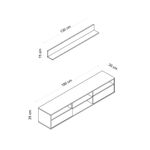 Casa si Gradina - Mobilier - Comode si corpuri - Console - Comoda tv, Hanah Home, pal melaminat, stejar safir, 35x35x180 cm, 793ELG1615 - Infinity.ro