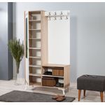 Casa si Gradina - Mobilier - Organizare si depozitare - Cuiere - Cuier, Hanah Home, pal melaminat, stejar sonoma, 100x36x190 cm, 863SPH4801 - Infinity.ro