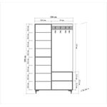 Casa si Gradina - Mobilier - Organizare si depozitare - Cuiere - Cuier, Hanah Home, pal melaminat, stejar sonoma, 100x36x190 cm, 863SPH4801 - Infinity.ro