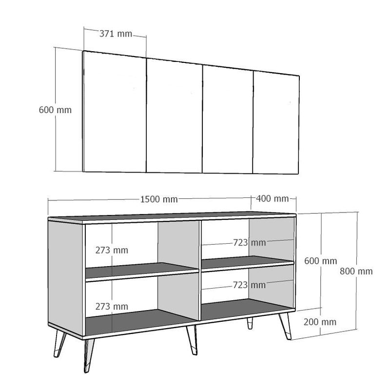 Casa si Gradina - Mobilier - Comode si corpuri - Console - Consola, Hanah Home, panou aglomerat melaminat, alb auriu, 150x40x80 cm - Infinity.ro