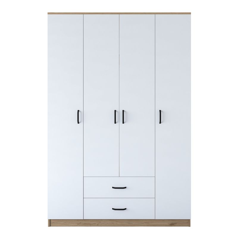 Casa si Gradina - Mobilier - Dulapuri si sifoniere - Sifoniere - Sifonier, Hanah Home, pal melaminat, nuc alb, 140x51.5x210 cm - Infinity.ro