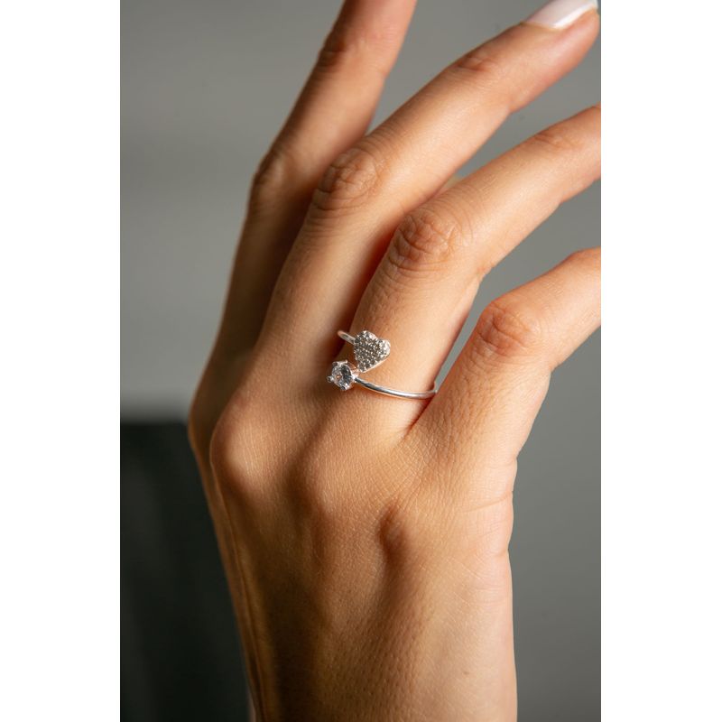 Fashion, accesorii si bijuterii - Femei - Bijuterii femei - Inele femei - Inel, Heliophilia, argint 925, argintiu, diametru 19.5 mm, reglabil - Infinity.ro