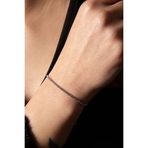 Bratara metalica, Heliophilia, argintiu, 23 cm