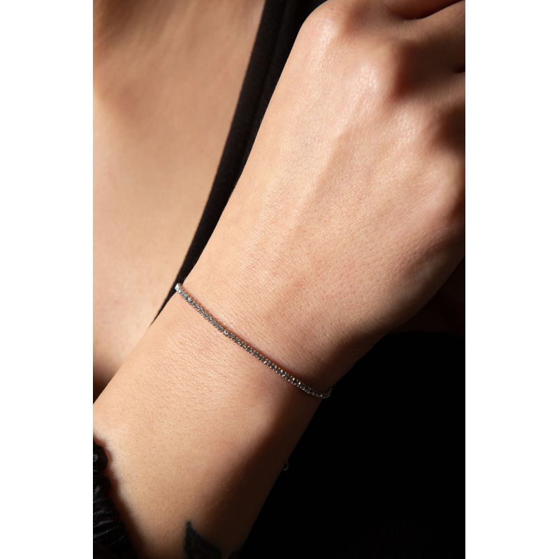 Fashion, accesorii si bijuterii - Femei - Bijuterii femei - Bratari femei - Bratara metalica, Heliophilia, argintiu, 23 cm - Infinity.ro