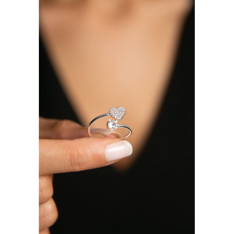 Fashion, accesorii si bijuterii - Femei - Bijuterii femei - Inele femei - Inel, Heliophilia, argint 925, argintiu, diametru 19.5 mm, reglabil - Infinity.ro