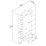 Casa si Gradina - Mobilier - Dulapuri si sifoniere - Sifoniere - Sifonier, Hanah Home, pal melaminat, nuc alb, 140x51.5x210 cm - Infinity.ro