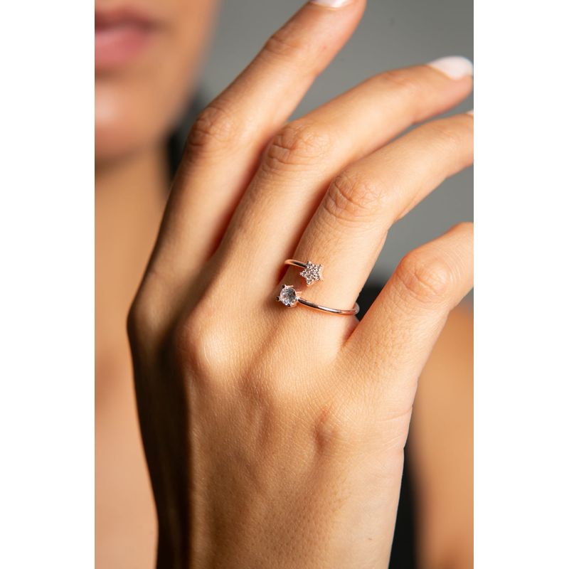 Fashion, accesorii si bijuterii - Femei - Bijuterii femei - Inele femei - Inel, Heliophilia, argint 925, argintiu, reglabil, 938ELS8173 - Infinity.ro