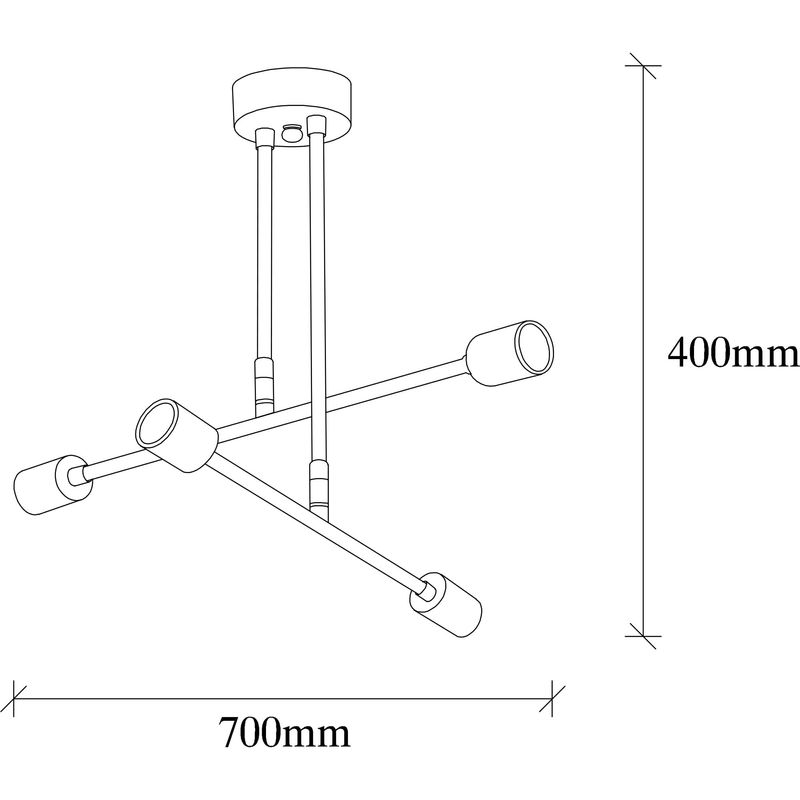 Casa si Gradina - Corpuri si surse de iluminat - Lustre si pendule - Candelabru, Opviq, metal, auriu, diametru 70 cm, inaltime 40 cm - Infinity.ro