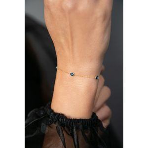 Bratara, Heliophilia, dama, auriu, 18 cm, argint 925