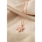 Fashion, accesorii si bijuterii - Femei - Bijuterii femei - Coliere femei - Colier, Heliophilia, metal, roz, lant 45 cm - Infinity.ro