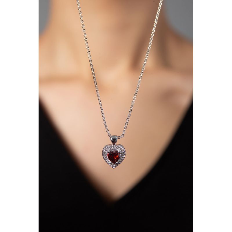 Fashion, accesorii si bijuterii - Femei - Bijuterii femei - Coliere femei - Colier, Heliophilia, metal, argintiu, coral, 40+5 cm - Infinity.ro