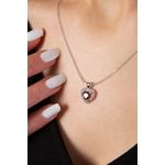 Fashion, accesorii si bijuterii - Femei - Bijuterii femei - Coliere femei - Colier, Heliophilia, metal, argintiu, coral, 40+5 cm - Infinity.ro