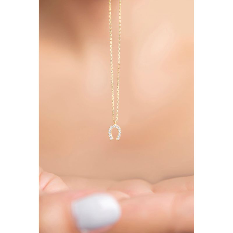 Fashion, accesorii si bijuterii - Femei - Bijuterii femei - Coliere femei - Colier, Heliophilia, argint 925, auriu, lungime lant 43 cm, 938ELS5862 - Infinity.ro