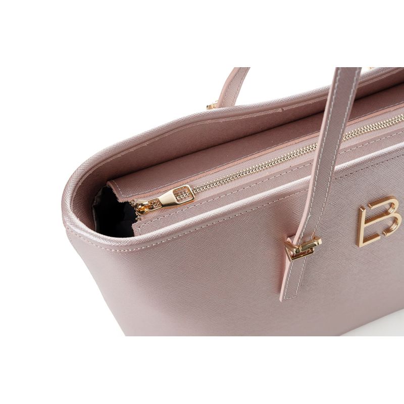 Fashion, accesorii si bijuterii - Femei - Accesorii femei - Genti si rucsacuri femei - Geanta tote, Lucky Bees, auriu, piele polivinilica, 42x15x25 cm - Infinity.ro