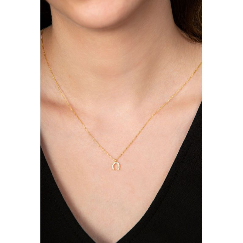 Fashion, accesorii si bijuterii - Femei - Bijuterii femei - Coliere femei - Colier, Heliophilia, argint 925, auriu, lungime lant 43 cm, 938ELS5862 - Infinity.ro