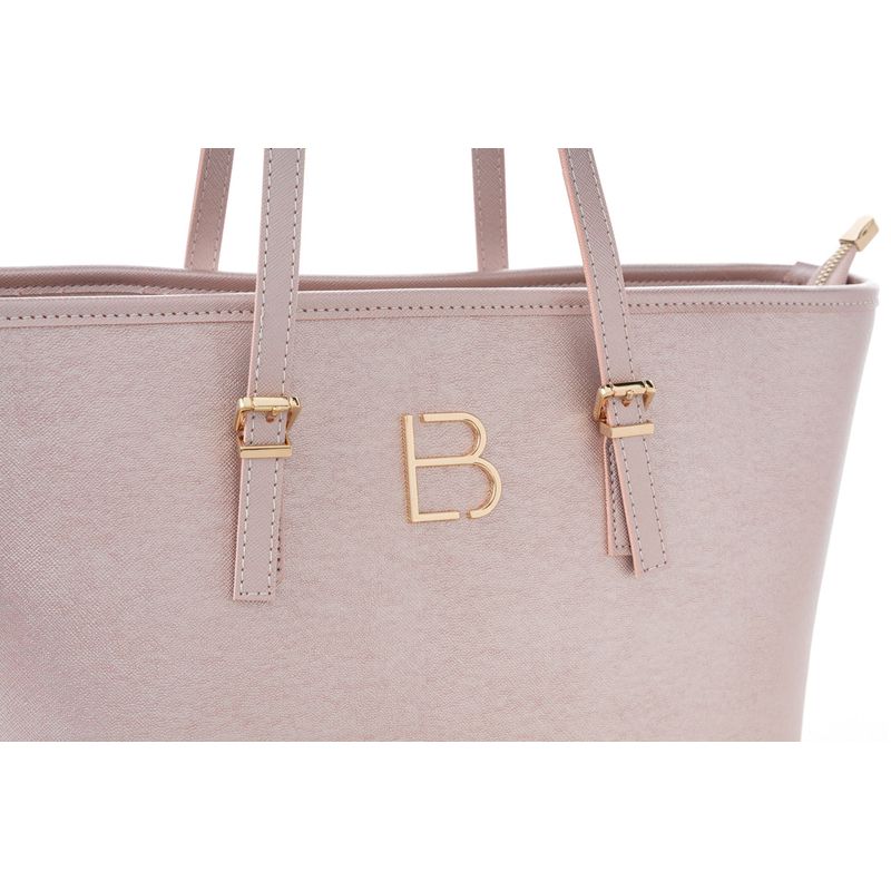 Fashion, accesorii si bijuterii - Femei - Accesorii femei - Genti si rucsacuri femei - Geanta tote, Lucky Bees, auriu, piele polivinilica, 42x15x25 cm - Infinity.ro