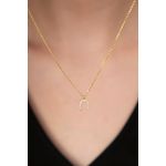 Fashion, accesorii si bijuterii - Femei - Bijuterii femei - Coliere femei - Colier, Heliophilia, argint 925, auriu, lungime lant 43 cm, 938ELS5862 - Infinity.ro