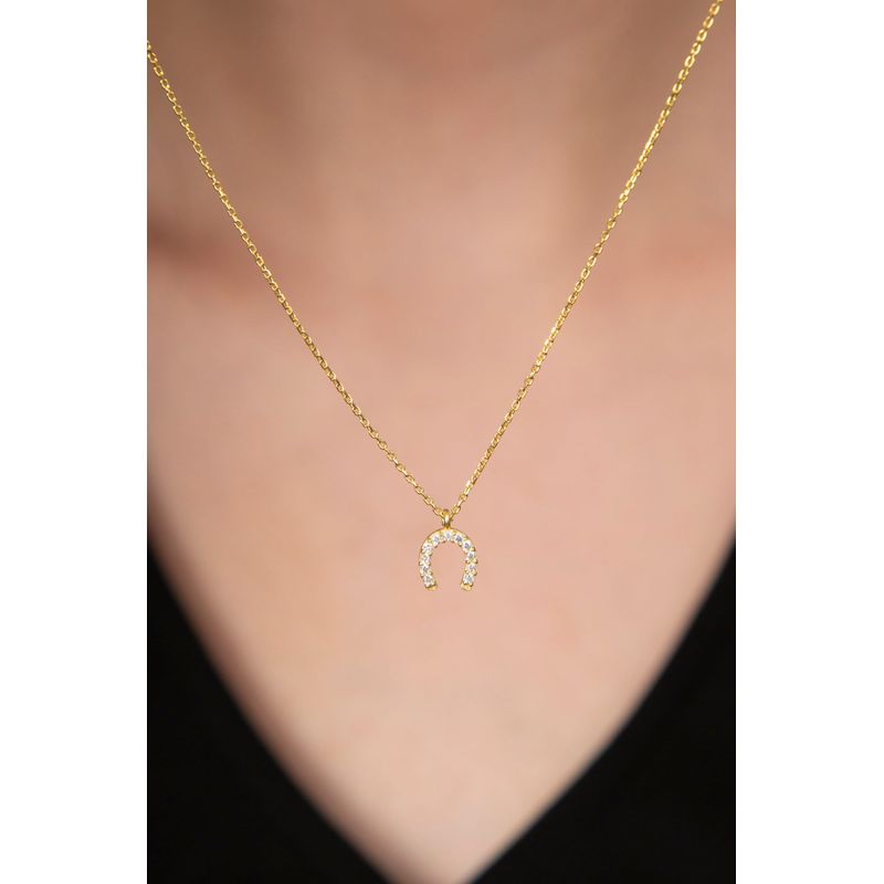 Fashion, accesorii si bijuterii - Femei - Bijuterii femei - Coliere femei - Colier, Heliophilia, argint 925, auriu, lungime lant 43 cm, 938ELS5862 - Infinity.ro