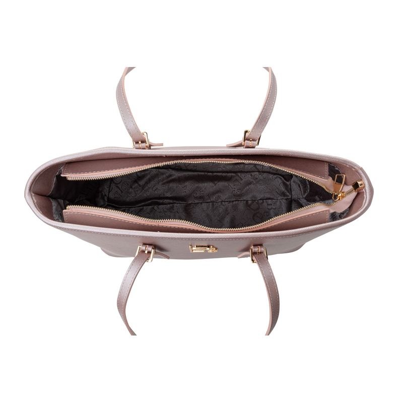 Fashion, accesorii si bijuterii - Femei - Accesorii femei - Genti si rucsacuri femei - Geanta tote, Lucky Bees, auriu, piele polivinilica, 42x15x25 cm - Infinity.ro