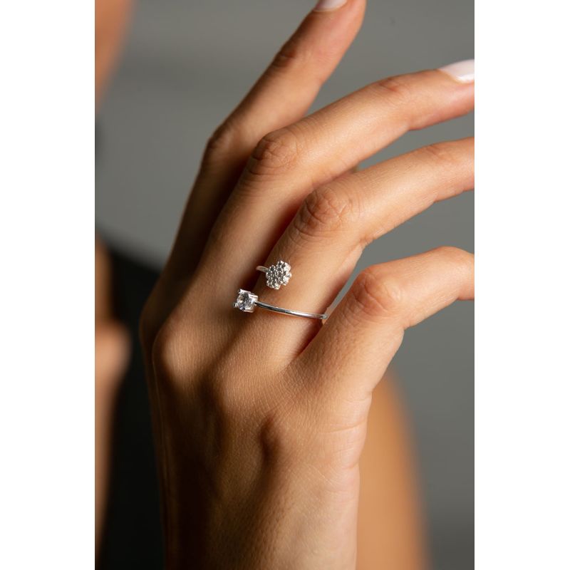 Fashion, accesorii si bijuterii - Femei - Bijuterii femei - Inele femei - Inel, Heliophilia, argint 925, argintiu, diametru 19,5 mm, reglabil, 938ELS8214 - Infinity.ro