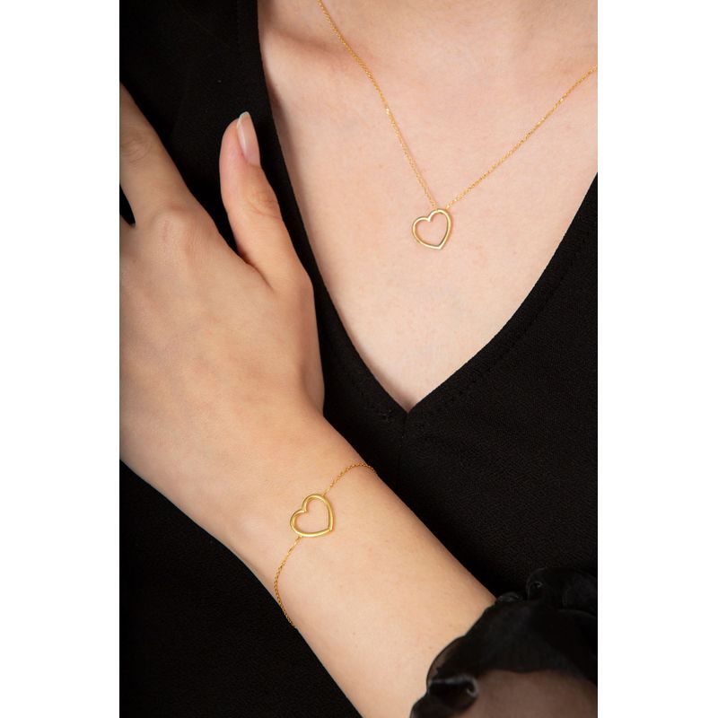 Fashion, accesorii si bijuterii - Femei - Bijuterii femei - Coliere femei - Set colier si bratara, Heliophilia, argint 925, auriu - Infinity.ro