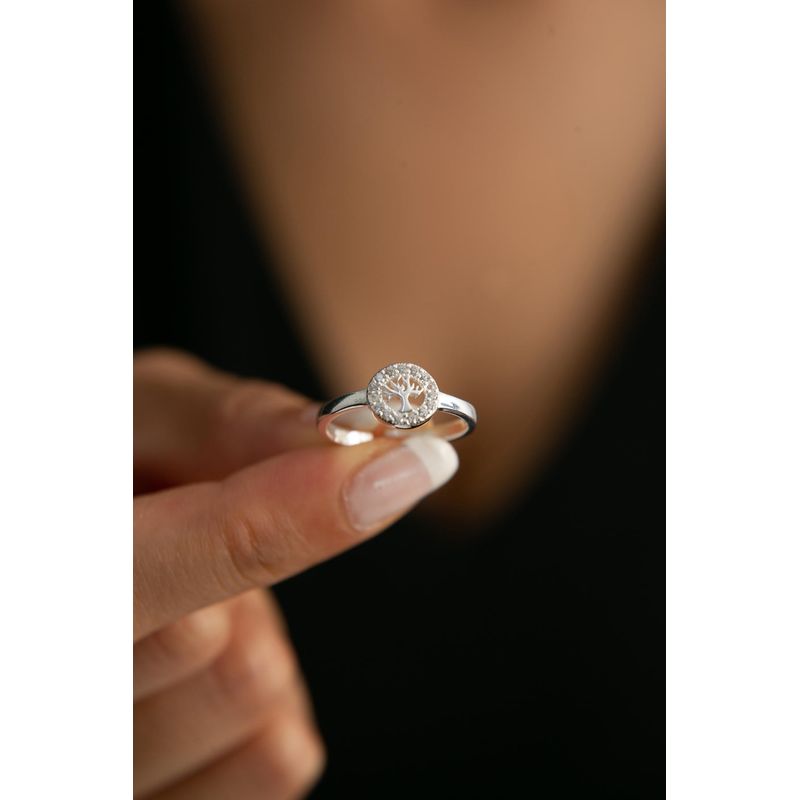 Fashion, accesorii si bijuterii - Femei - Bijuterii femei - Inele femei - Inel, Heliophilia, argint 925, argintiu, zirconiu, diametru 20,2 mm, reglabil, 938ELS7172 - Infinity.ro