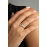 Fashion, accesorii si bijuterii - Femei - Bijuterii femei - Inele femei - Inel, Heliophilia, argint 925, argintiu, zirconiu, diametru 20,2 mm, reglabil, 938ELS7172 - Infinity.ro